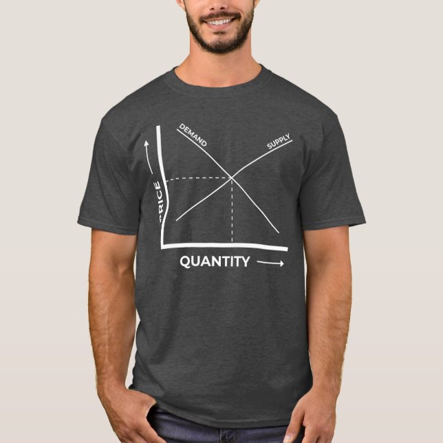 Supply and Demand Chart Economics T-Shirt (Front)