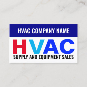 Supply and Equipment Sales - HVAC Business Card
