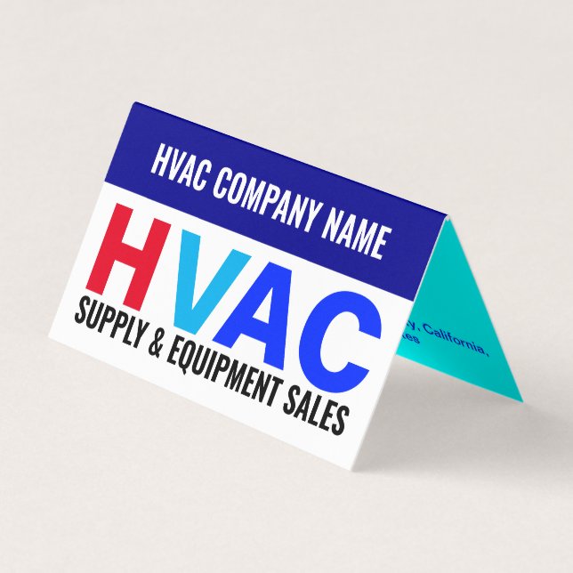 Supply and Equipment Sales - HVAC Business Card (Front)