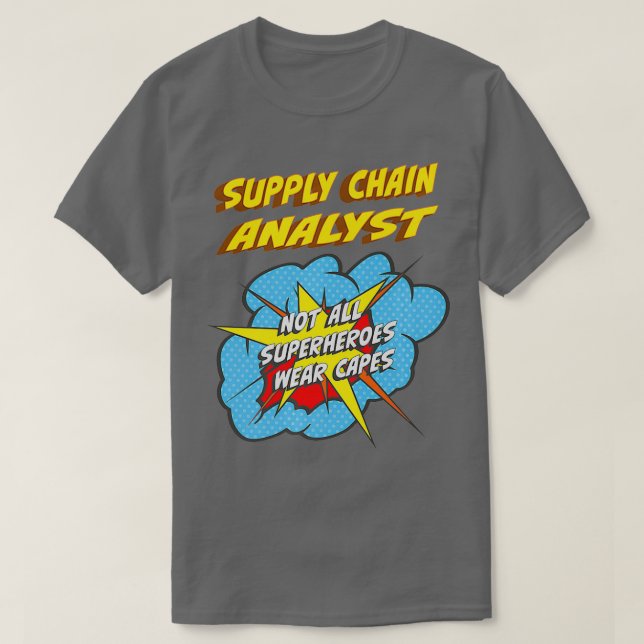 Supply Chain Analyst Funny Superhero Job Premium  T-Shirt (Design Front)