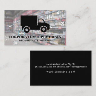 Supply Truck Logistics Network Business Card