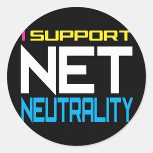 Suppor Net Neutrality Classic Round Sticker