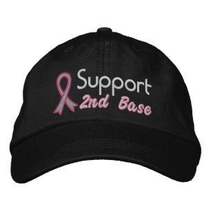 Support 2nd Base - Breast Cancer Embroidered Hat