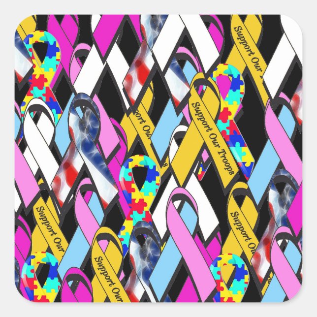 Support a Cause Square Sticker (Front)