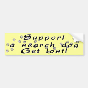 Support A Search Dog Bumper Sticker