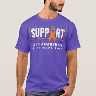 Support ADHD Awareness Shirt - Orange Ribbon, ADHD