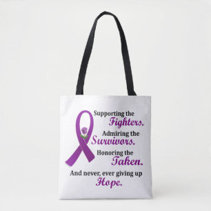 Support Admire Honour 2 Pancreatic Cancer Alzheime Tote Bag