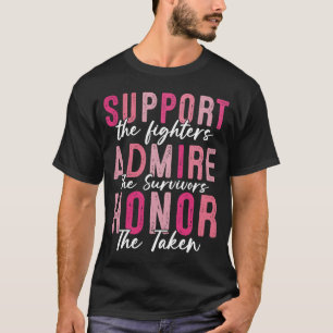 Support Admire Honour Breast Cancer Awareness Mont T-Shirt