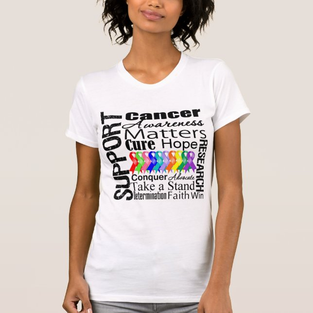 Support All Cancers Awareness T-Shirt (Front)