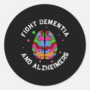 Support Alzheimer Awareness EndAlz Fight Alzheimer Classic Round Sticker