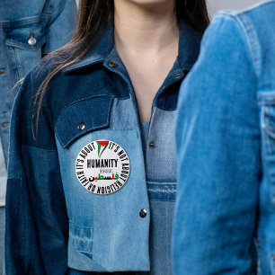 Support and Free Palestine Flag 6 Cm Round Badge