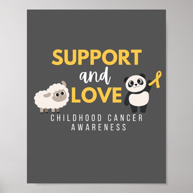 support and love childhood cancer Print & Poster (Front)