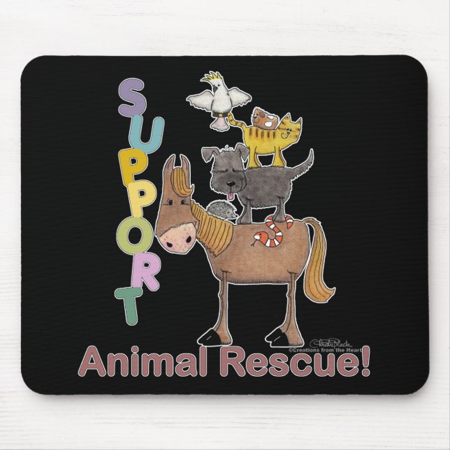 Support Animal Rescue Mouse Pad (Front)
