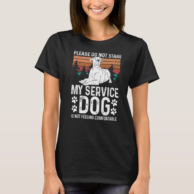 Support Animal Service Dog Patch Emotional Support T-Shirt (Front)