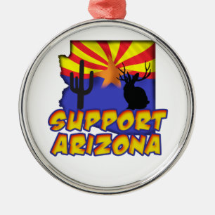 Support Arizona Silver Pendant  Ornament