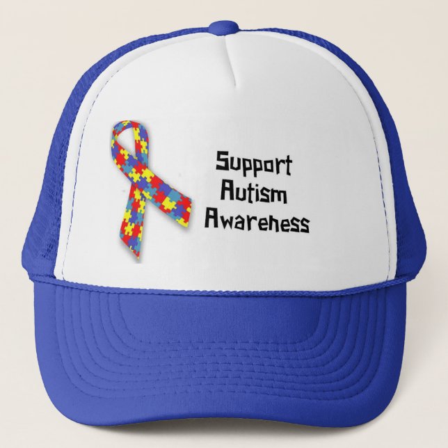 Support Autism Awareness Trucker Hat (Front)