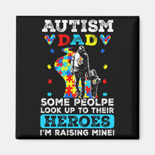 Support Autism Proud Dad Autism Awareness Month Fa Magnet