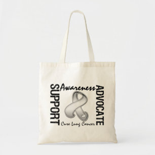 Support Awareness Advocate Cure Lung Cancer Tote Bag
