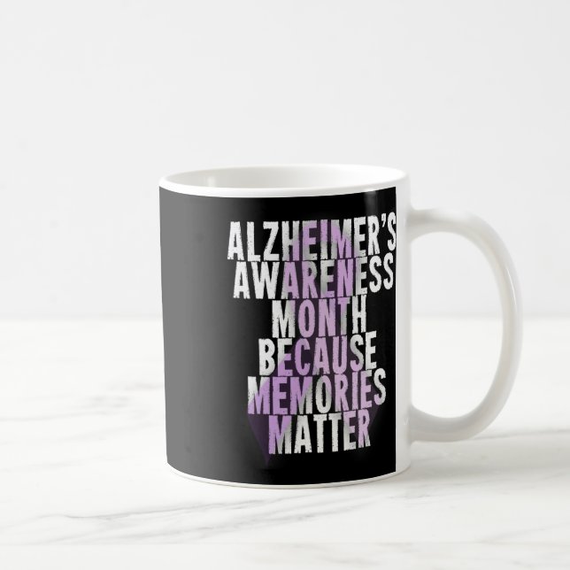 Support Awareness Month Purple Ribbon  Coffee Mug (Right)