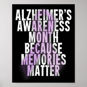 Support Awareness Month Purple Ribbon Poster
