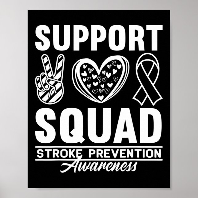Support Awareness Squad Heart Disease Stroke Preve Poster (Front)