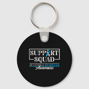 Support Awareness Squad I Juvenile T1d Type 1 Diab Key Ring