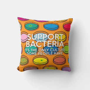 SUPPORT BACTERIA Fun Medical Science Cushion