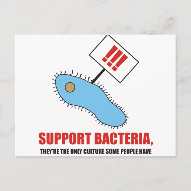 Support bacteria postcard (Front)