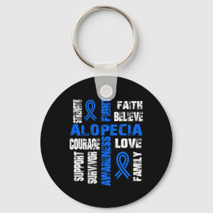 Support believe and fight ALOPECIA Key Ring