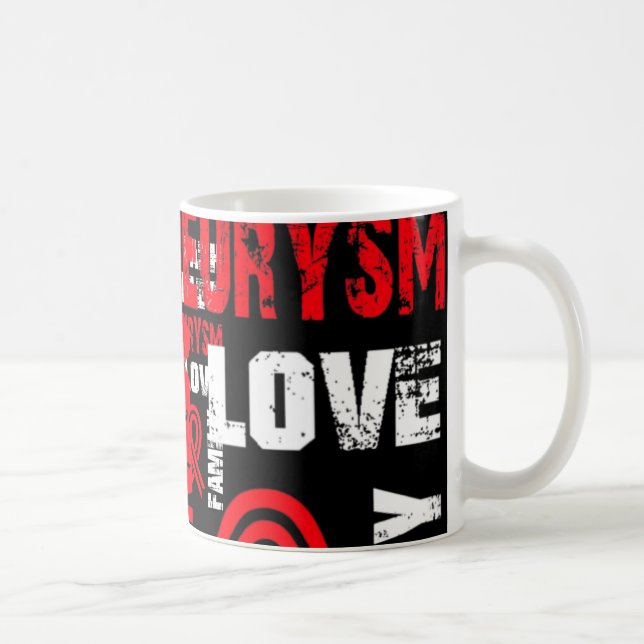 Support believe and fight BRAIN ANEURYSM  Coffee Mug (Right)