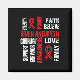Support Believe And Fight Brain Aneurysm Magnet