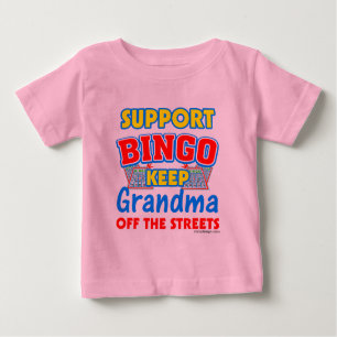 Support Bingo Grandma Baby T-Shirt