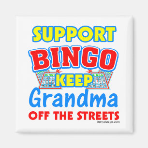 Support Bingo Grandma Magnet