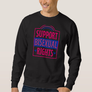 Support Bisexual Rights Lgbtq Bi Ally Flag Rainbow Sweatshirt