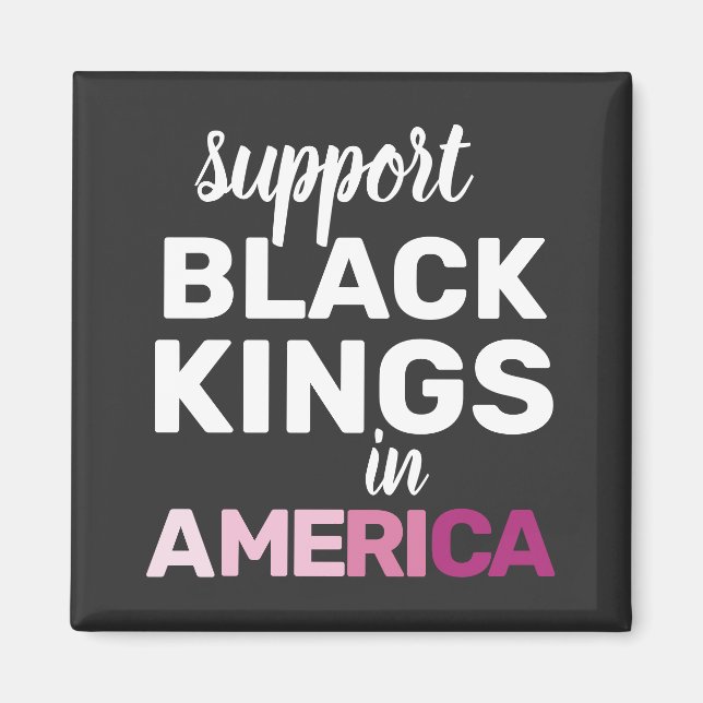 Support Black Kings In America No Kings Protest Magnet (Front)