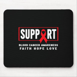 Support Blood Cancer - Red Ribbon Blood Cancer Awa Mouse Pad