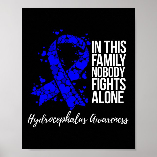Support Blue Ribbon Hydrocephalus Awareness  Poster (Front)
