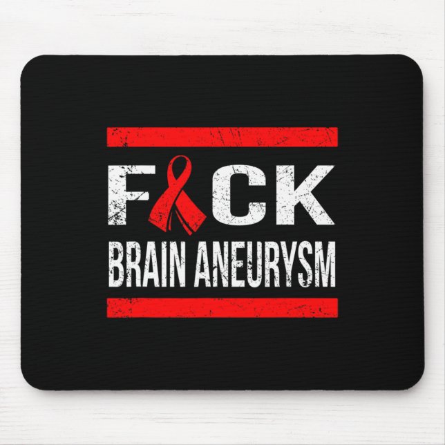 SUPPORT BRAIN ANEURYSM AWARENESS T-SHIRT MOUSE PAD (Front)