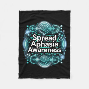 Support brain speech therapy spread aphasia fleece blanket