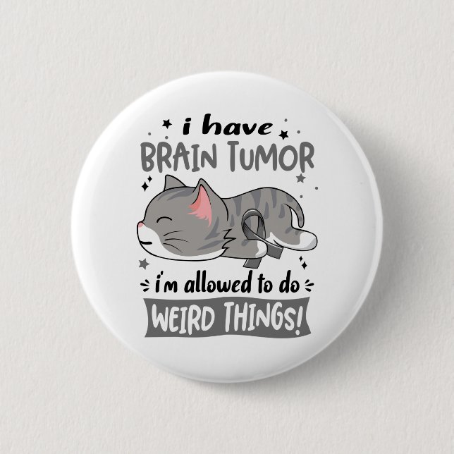 Support Brain Tumour Awareness Ribbon Gifts 6 Cm Round Badge (Front)