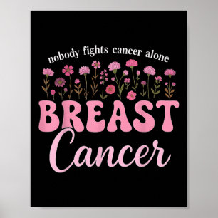 Support Breast Cancer Fighter Breast Cancer Awaren Poster