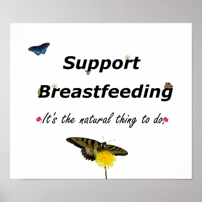 Support Breastfeeding nature design Poster (Front)