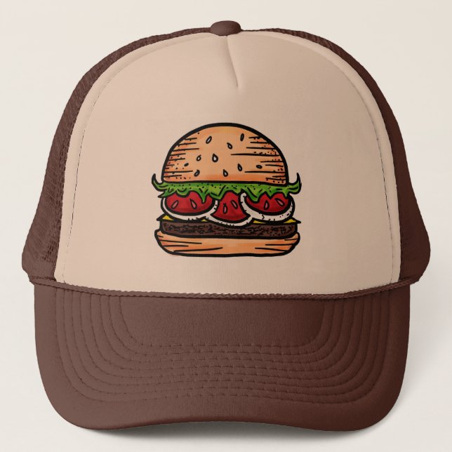 Support burgers humour hat (Front)