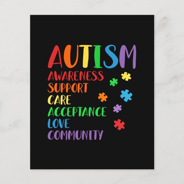 Support Care Acceptance Ally Autism Awareness (Front)