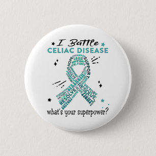 Support Celiac Disease Warrior Gifts 6 Cm Round Badge