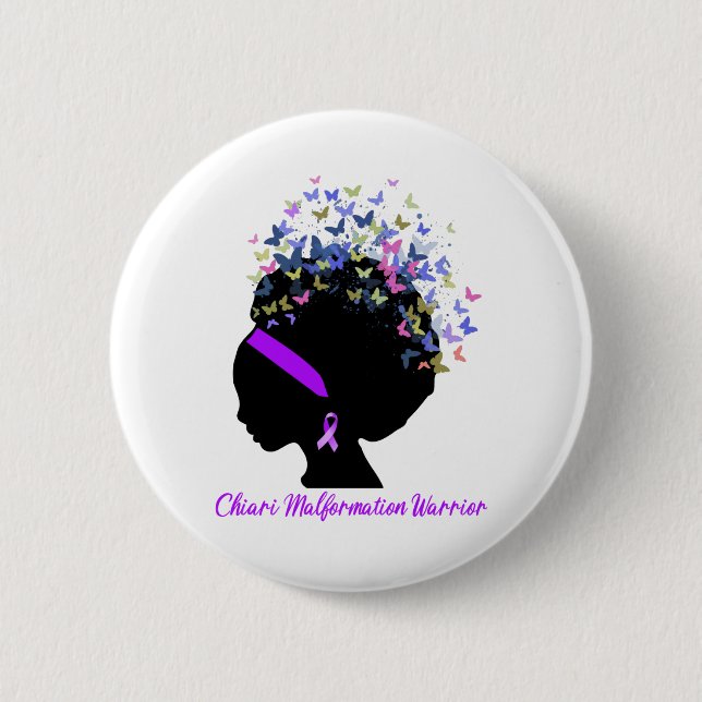 Support Chiari Malformation Warrior Gifts 6 Cm Round Badge (Front)