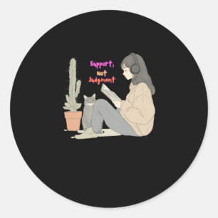 Support classic round sticker
