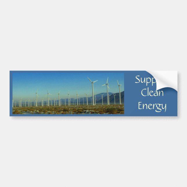Support Clean Energy Bumper Sticker (Front)