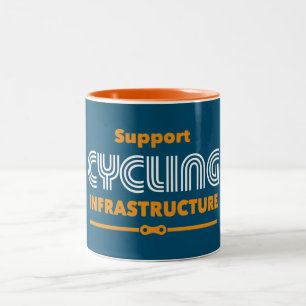 Support Cycling Infrastructure Two-Tone Coffee Mug