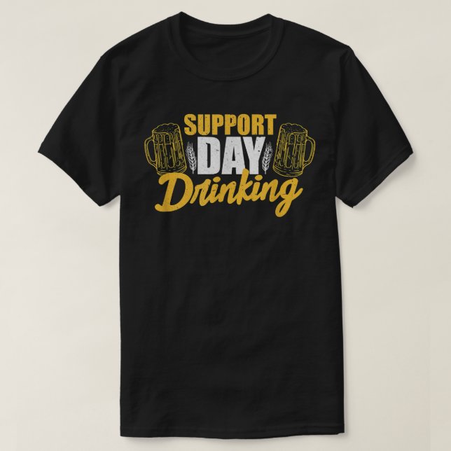 Support Day Drinking Bachelor Bachelorette Party V T-Shirt (Design Front)